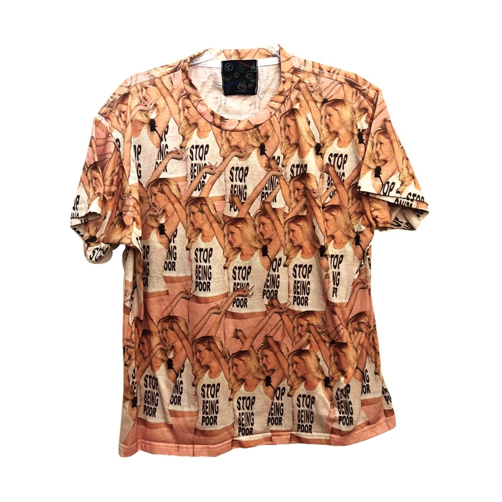 O-mighty Rare Paris Hilton print shirt